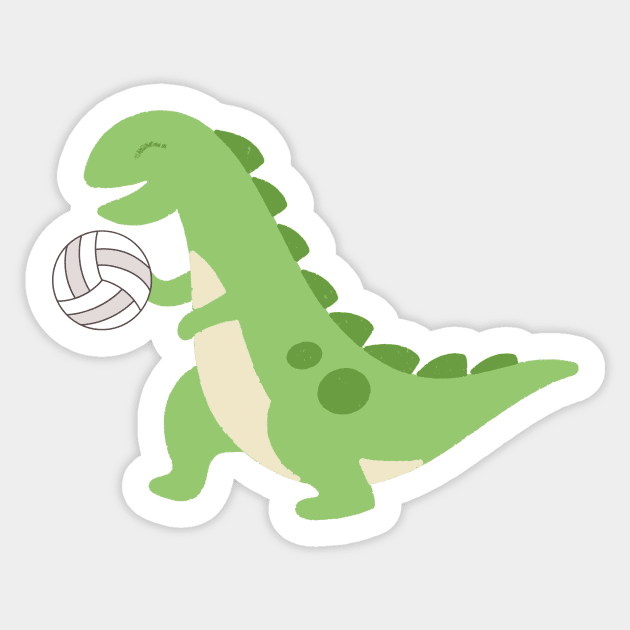 Dino volleyball Sticker by AmyNMann